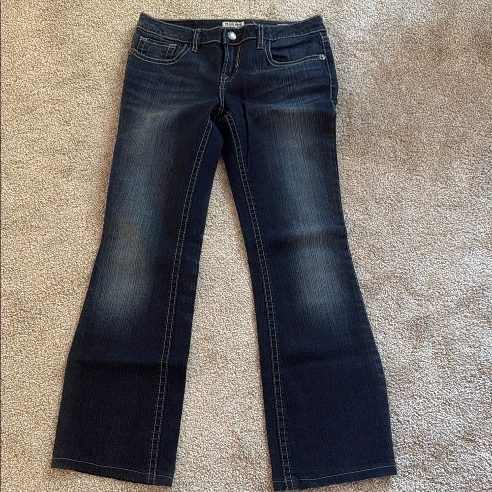 Maurices Blue Flare Wide Leg Jeans Vintage-Inspired